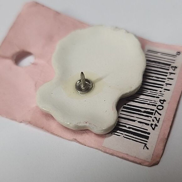 1984 Personalized Bear Heart Ceramic Rebecca Pin - Picture 4 of 5